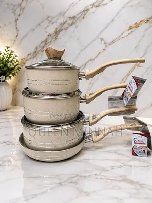 Modern Granite-Effect Cookware Set