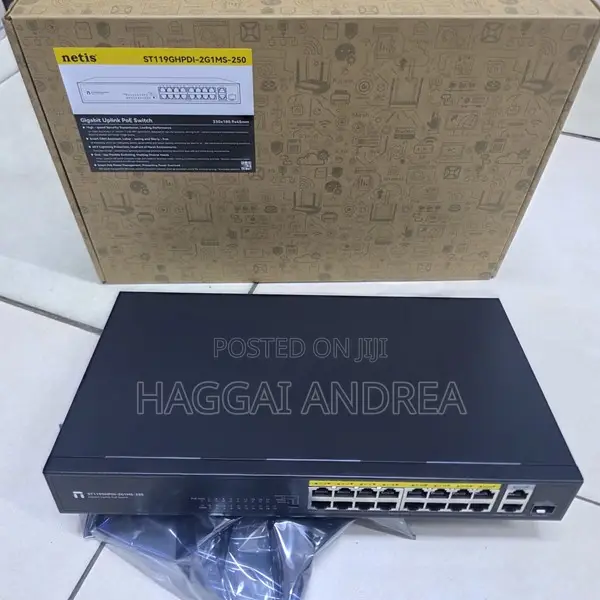 Netis 16 Port POE Switch-St119ghpdi-2g1ms-250