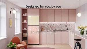 Samsung RT38CB66218CUT 393L Bespoke Refrigerator White Pink Glass