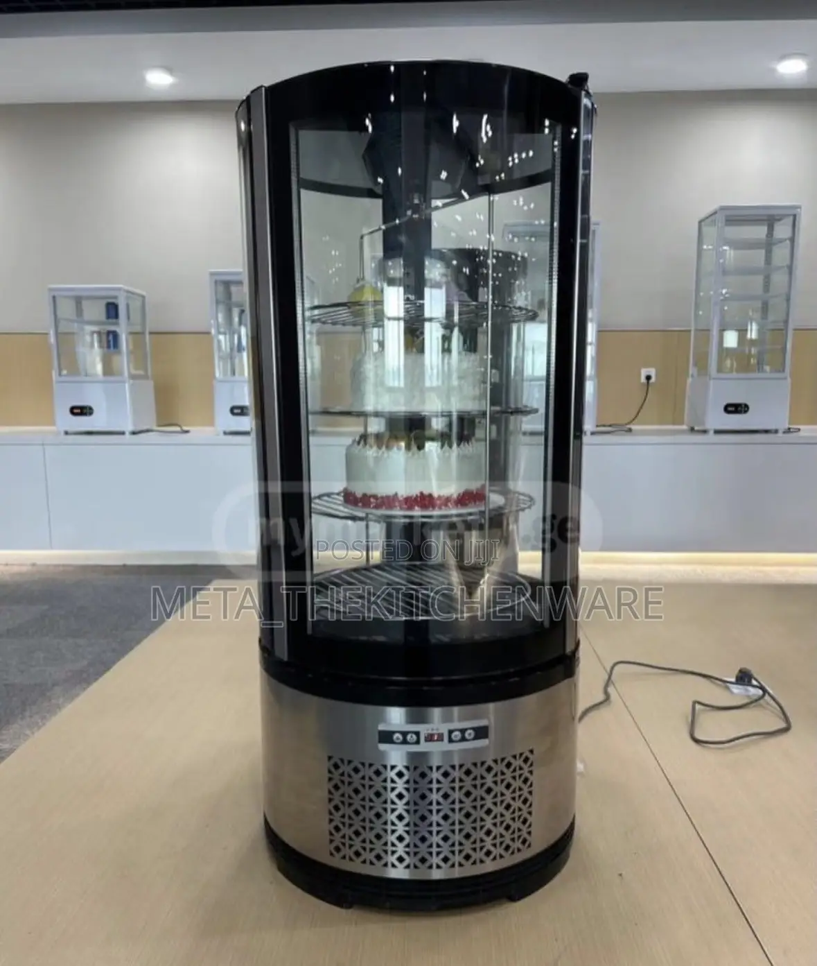 Vertical Rotating Cake Showcase Display