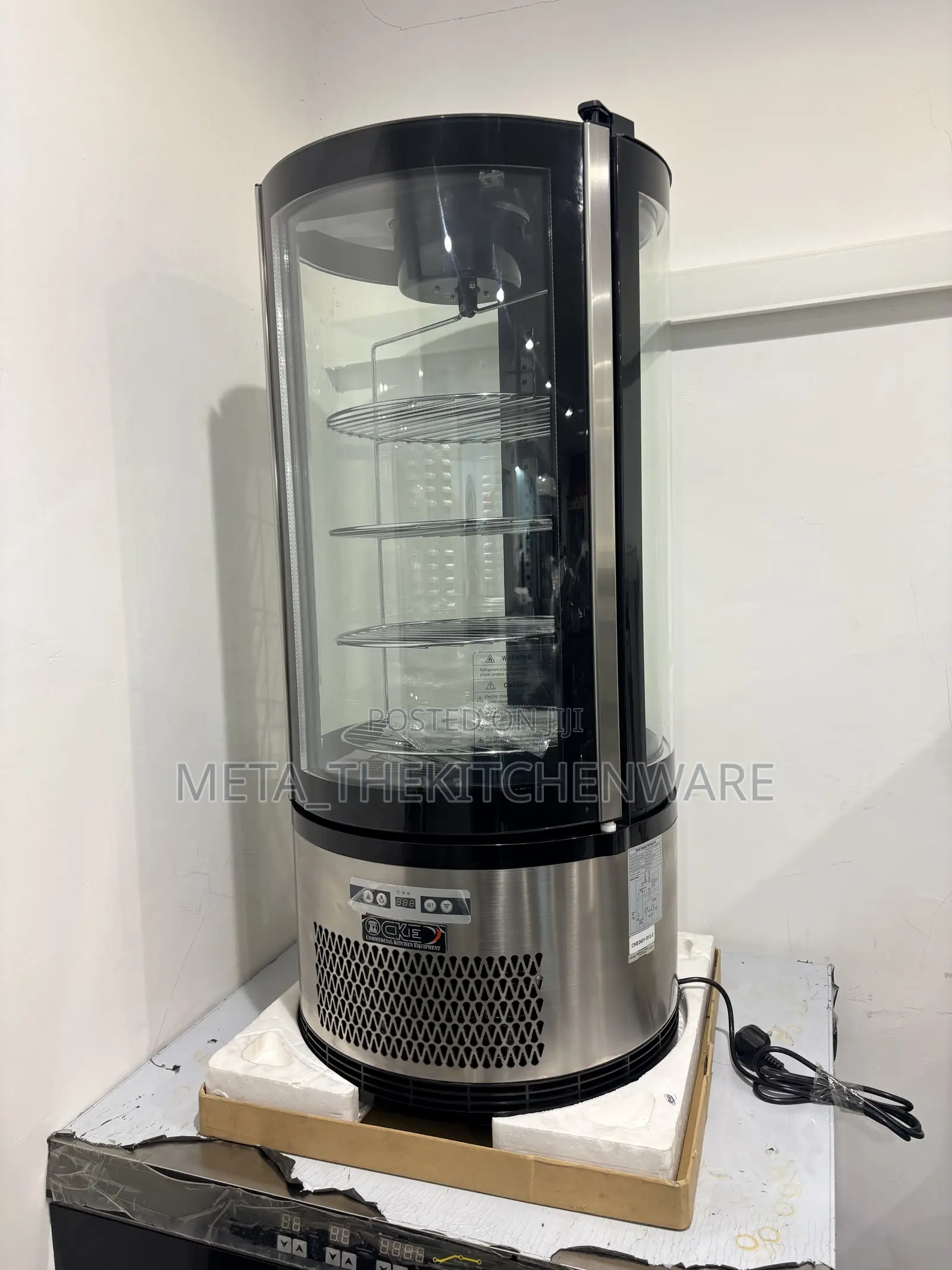 Vertical Rotating Cake Showcase Display