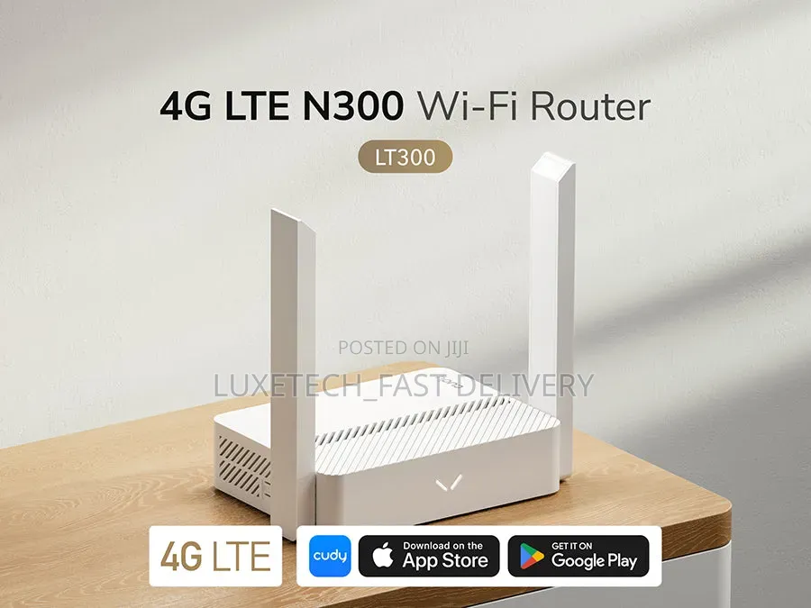 Cudy LT300 4G LTE Router N300 – SIM Card WiFi Router, 2 Ethernet Ports