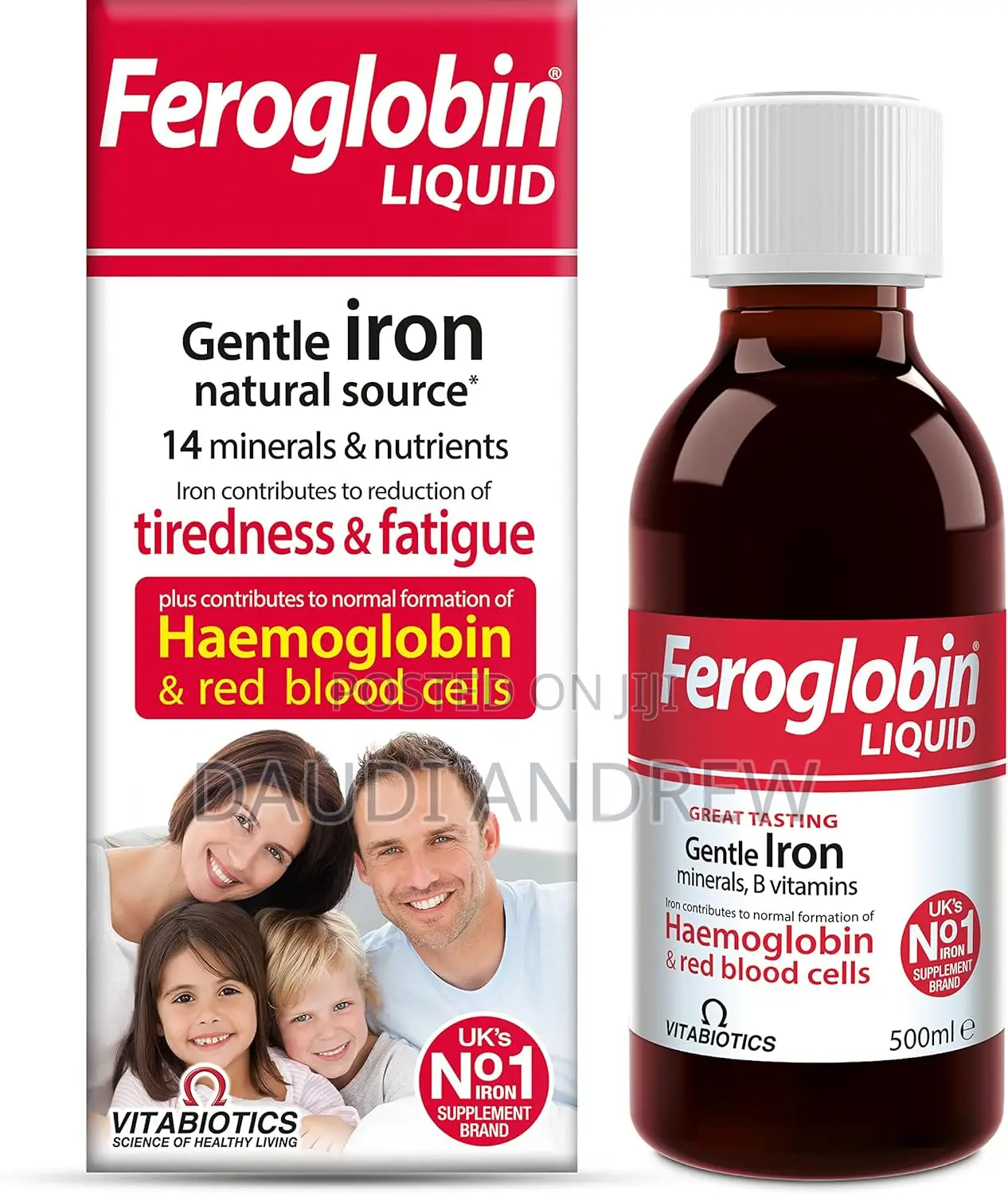Feroglobin Gentle Iron and Nutrient Liquid, Reduce Tiredness Fatigue