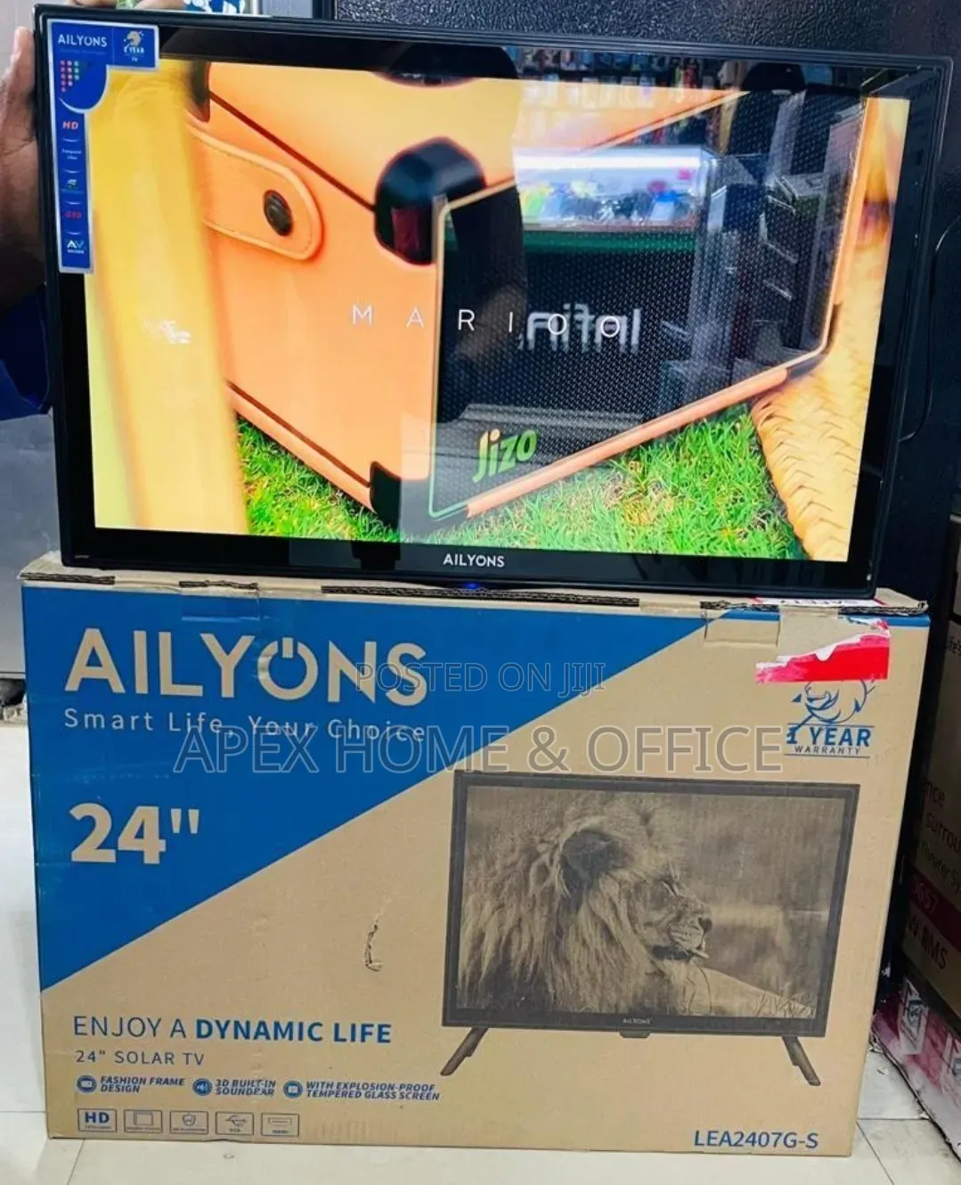 Ailyons 24-Inch Double Glass LED TV