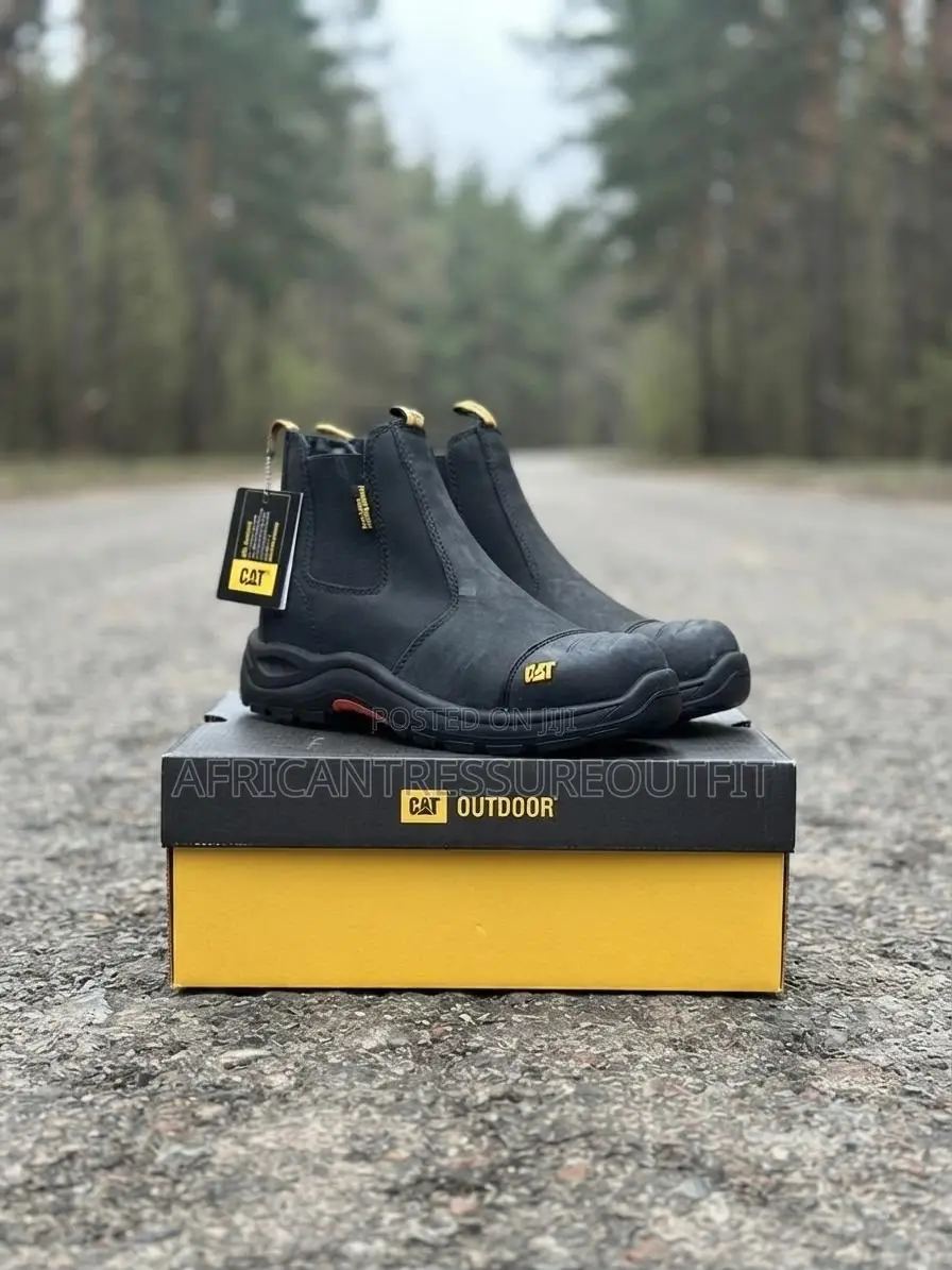 Cat Steel Toe Leather Slip-on Safety Boots Available