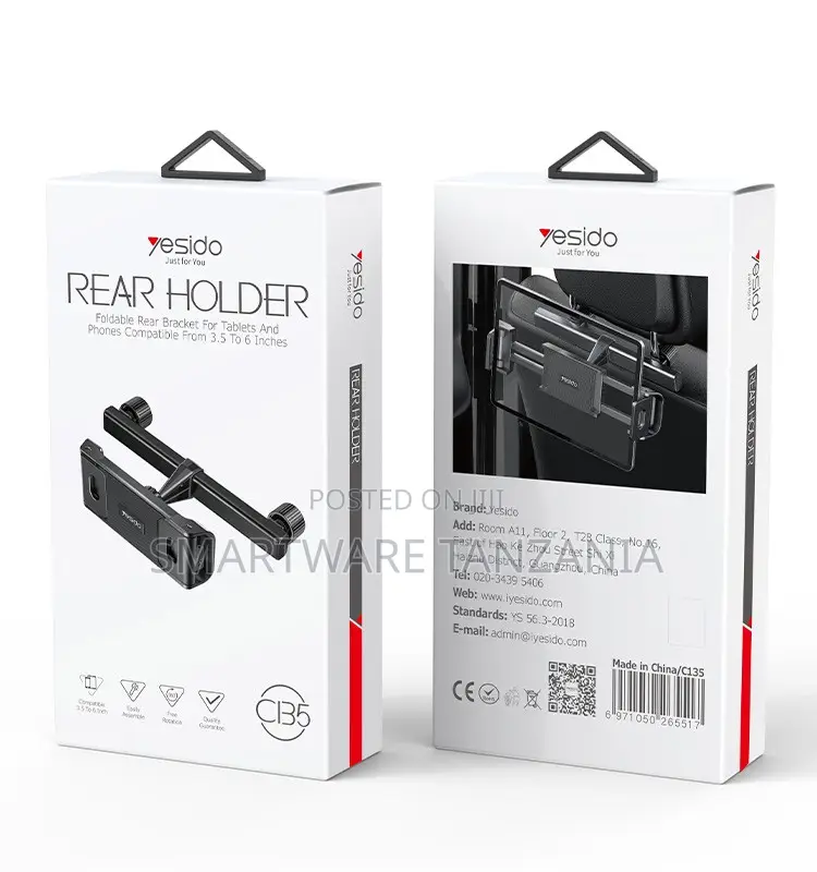 Yesido Foldable Rear Holder for Tablets and Phones 3.5 to 6 Inches