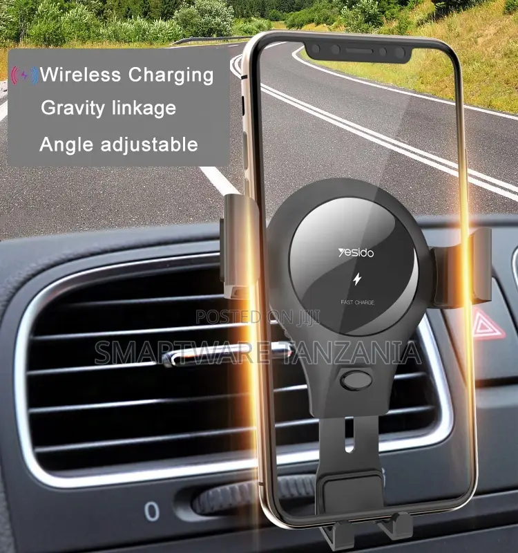 Yesido Wireless Charger Holder for Car, 10W Fast Charging, Adjustable