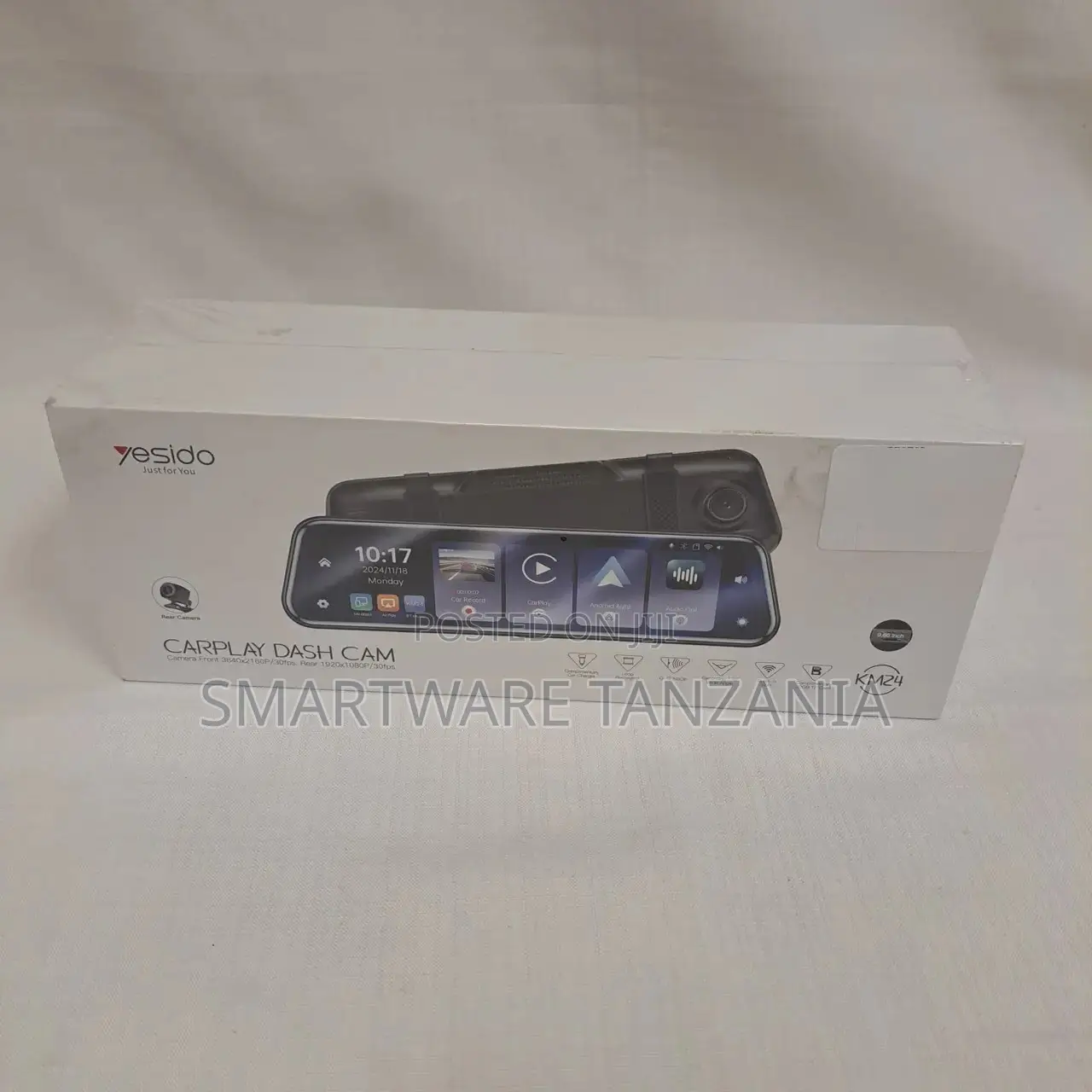 Yesido CarPlay Dash Cam With 1080P Full HD Video Recording, 170° Lens