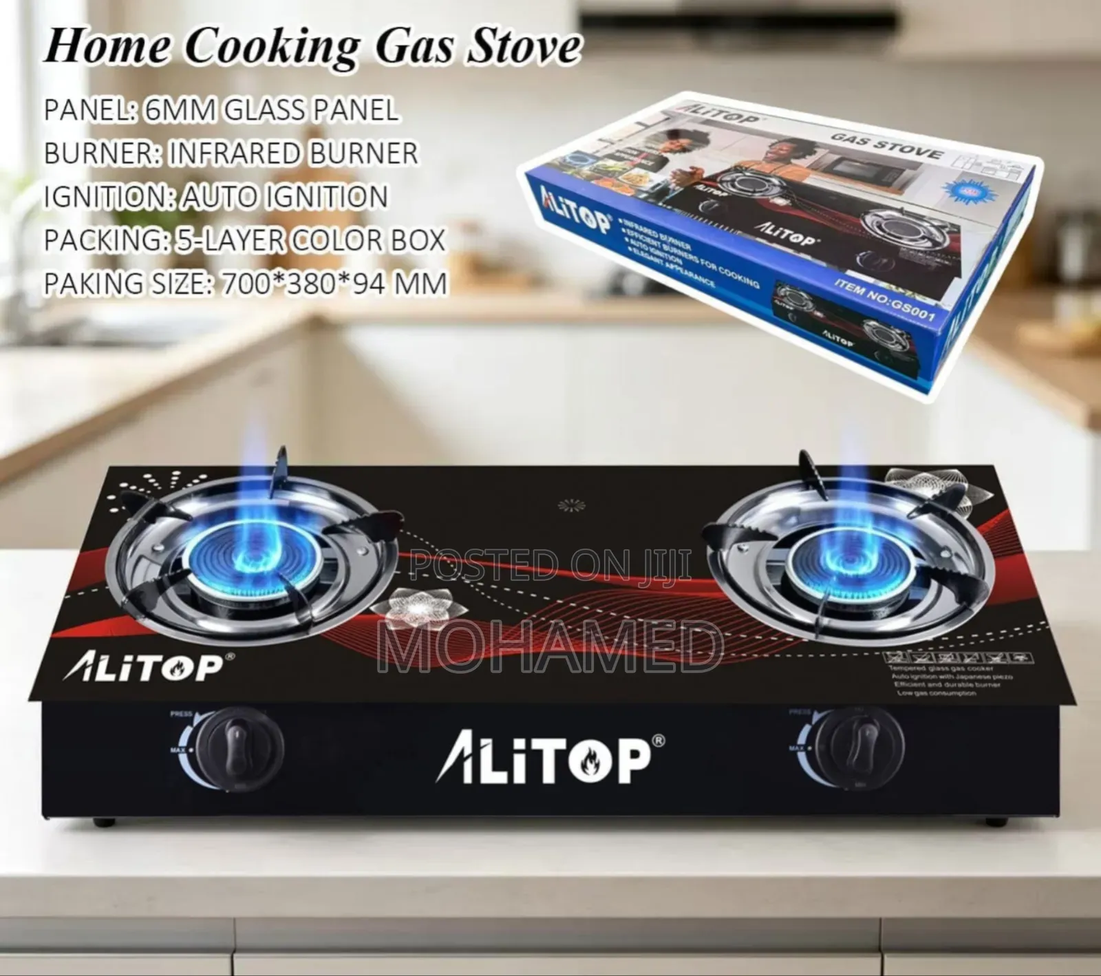 Alitop Home Cooking Gas Stove – 2 Burners 