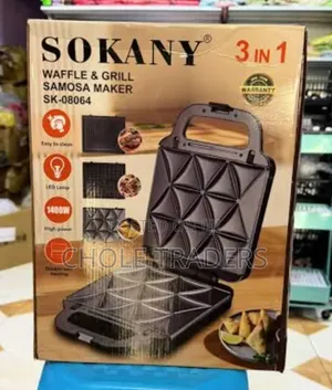 Sokany 3 in 1 Multifunctional Waffle,Grill Samosa Maker (Sk-08064)