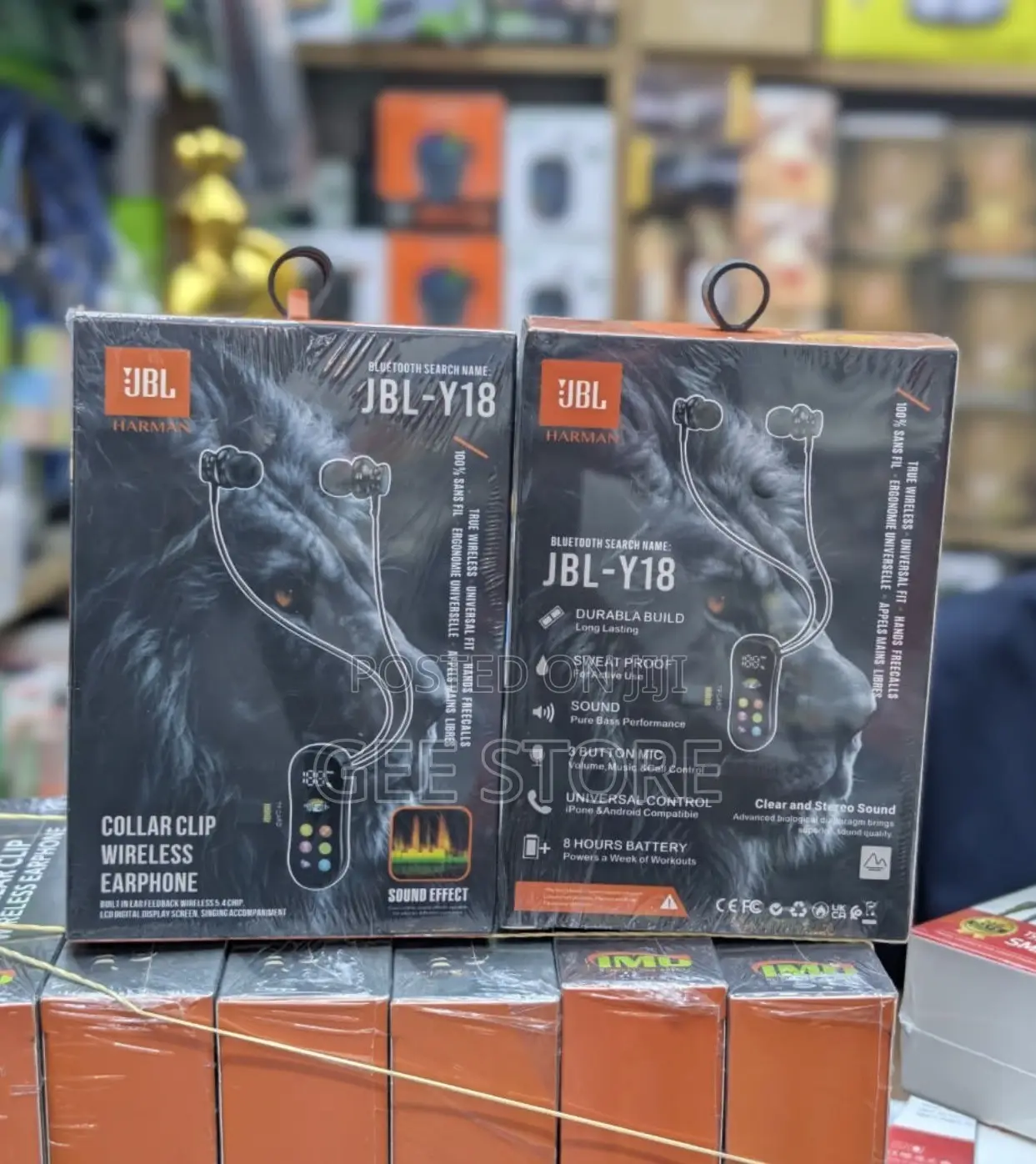 JBL-Y18 Collar Clip Wireless Earphone