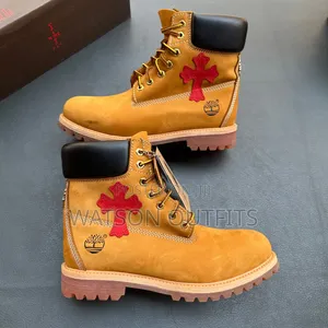 3 Designs Timberland Chrome Heart Brand Men's Leather Boots