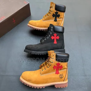 3 Designs Timberland Chrome Heart Brand Men's Leather Boots