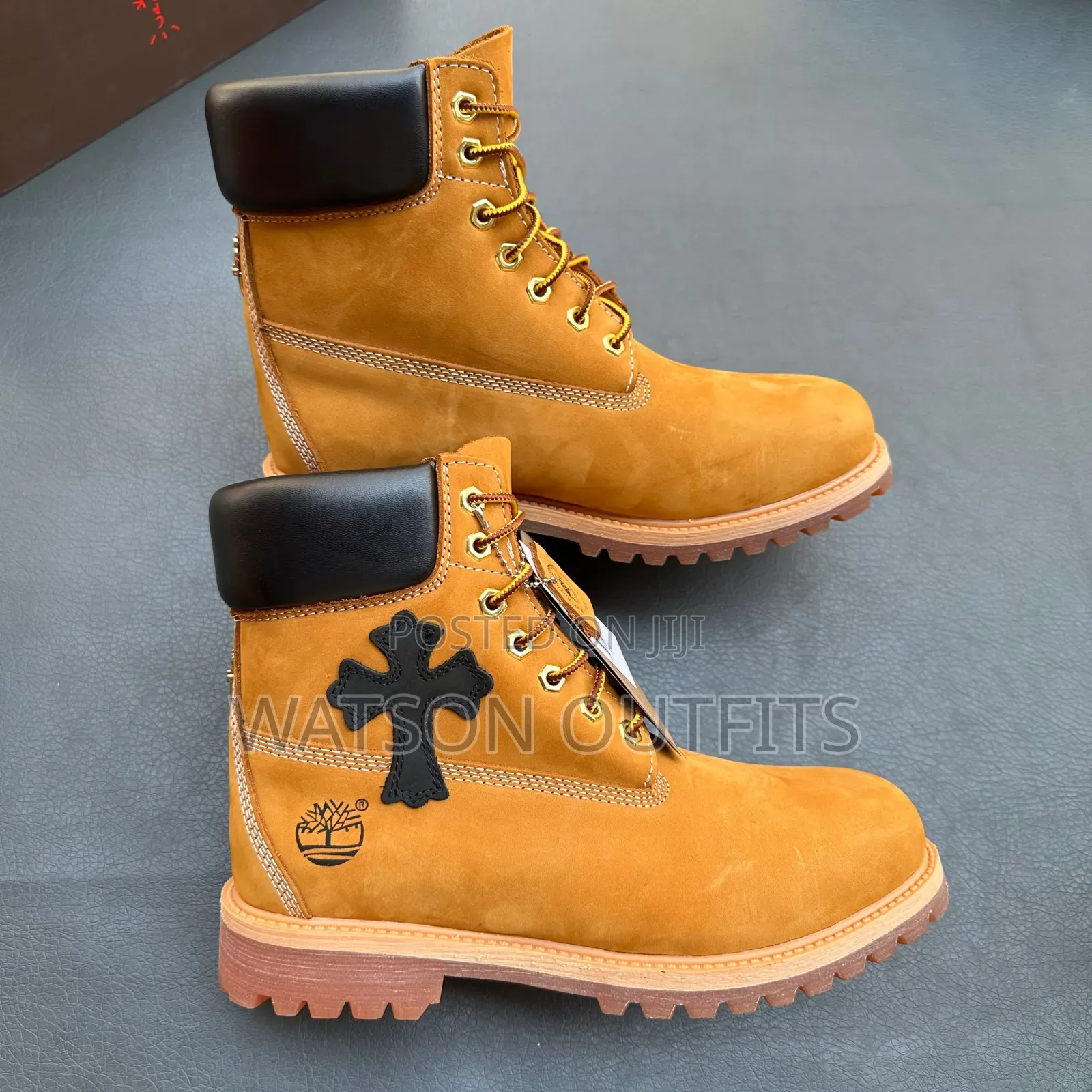 3 Designs Timberland Chrome Heart Brand Men's Leather Boots