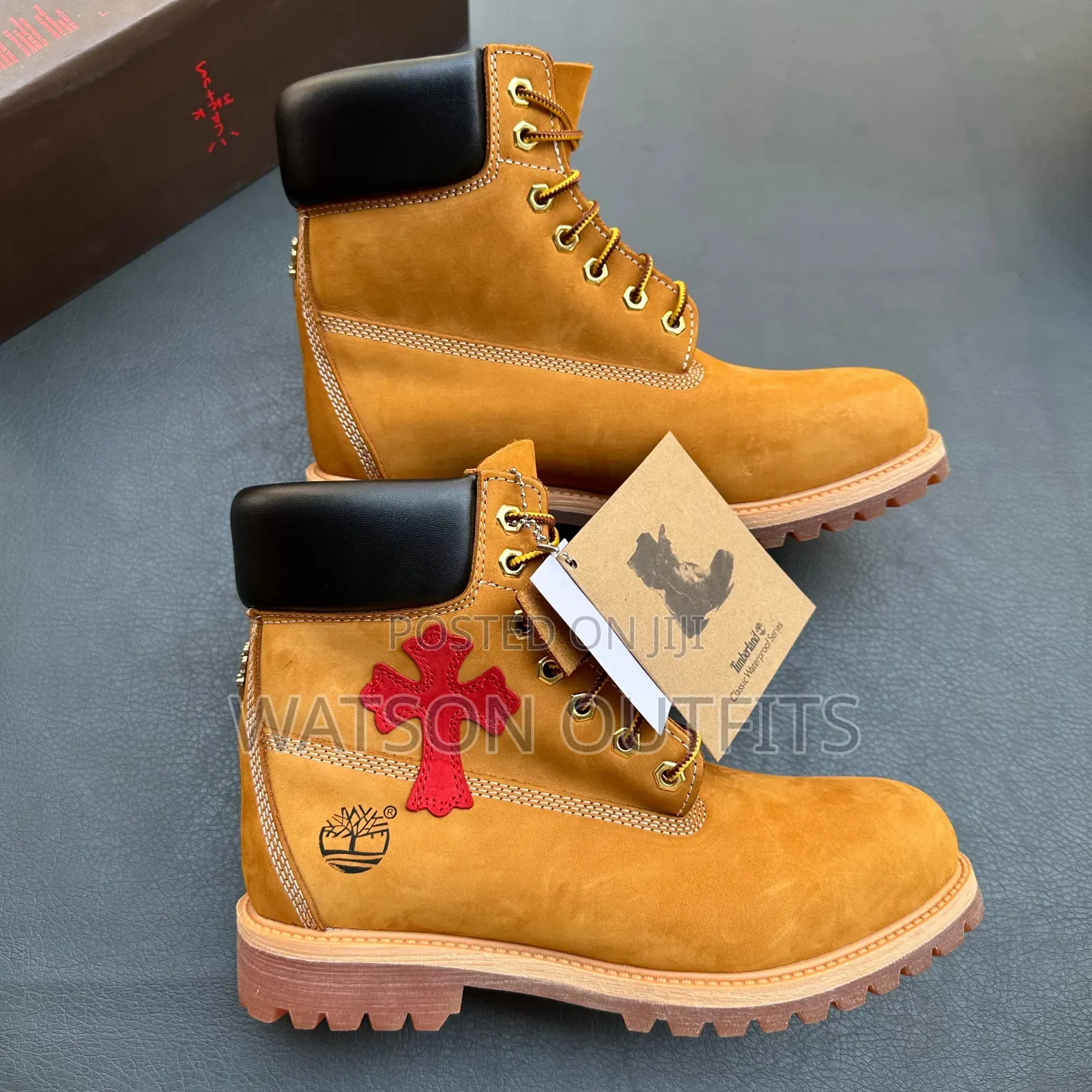 3 Designs Timberland Chrome Heart Brand Men's Leather Boots