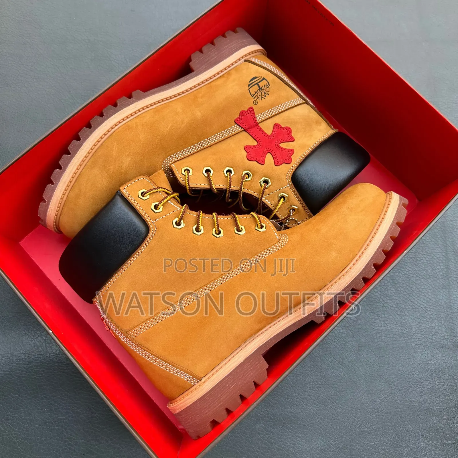 3 Designs Timberland Chrome Heart Brand Men's Leather Boots