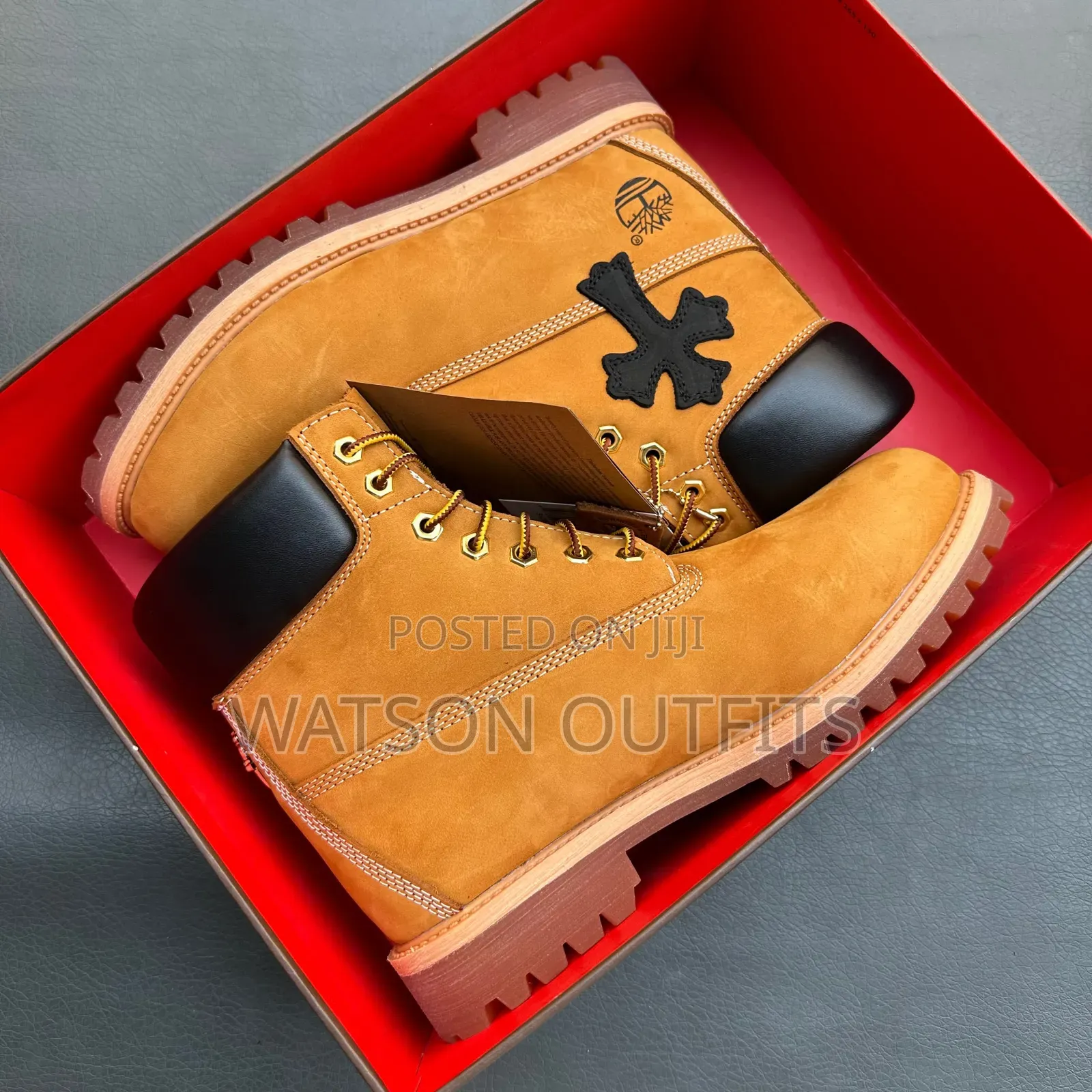 3 Designs Timberland Chrome Heart Brand Men's Leather Boots
