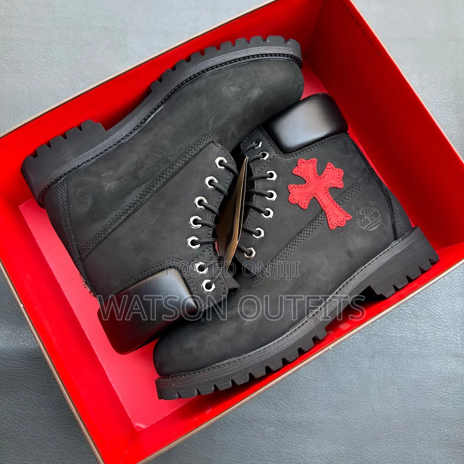 3 Designs Timberland Chrome Heart Brand Men's Leather Boots