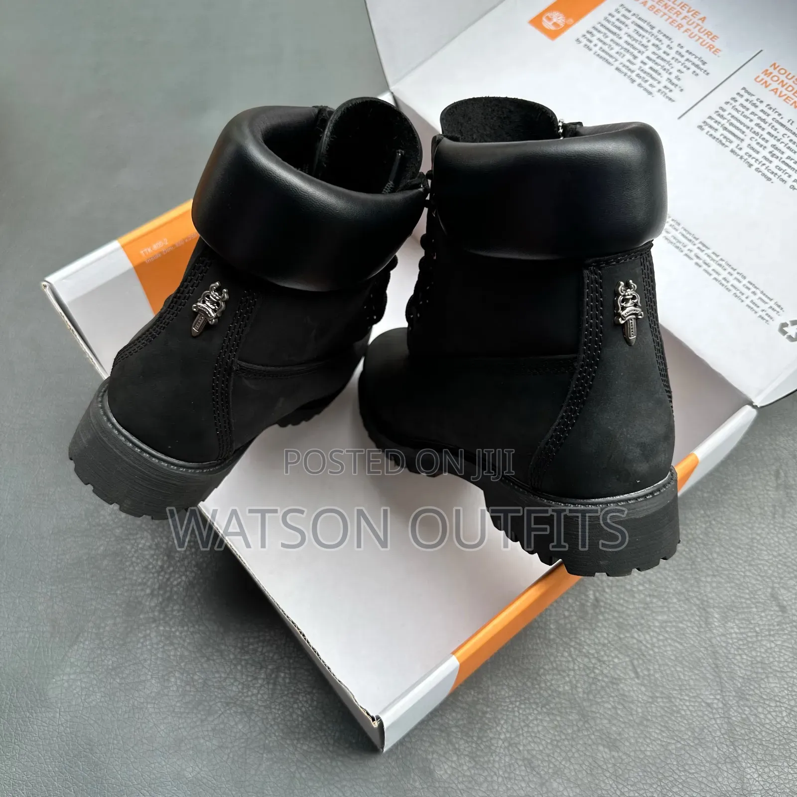 3 Designs Timberland Chrome Heart Brand Men's Leather Boots