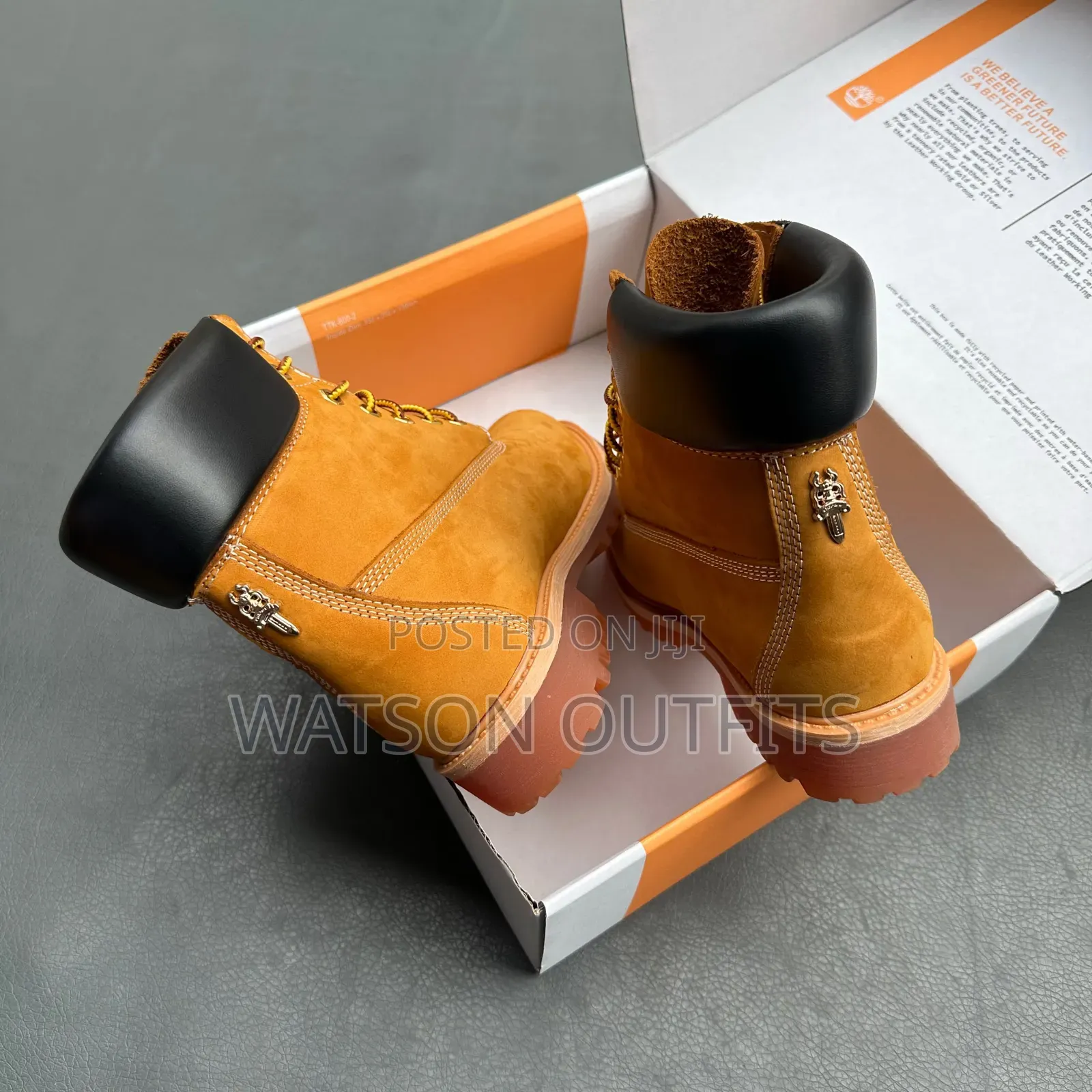 3 Designs Timberland Chrome Heart Brand Men's Leather Boots
