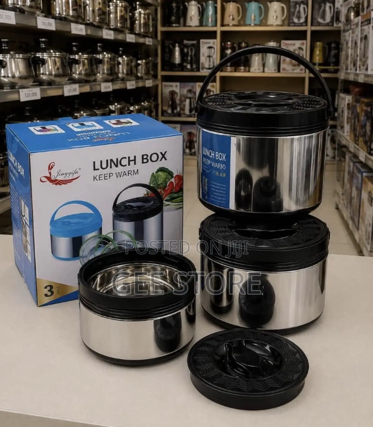 Jingyifa 3-in-1 Insulated Thermal Lunch Box Set