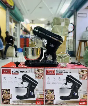 A Black PMC SM-2006 Multi-Function Stand Mixer Featuring a 6.0-Liter