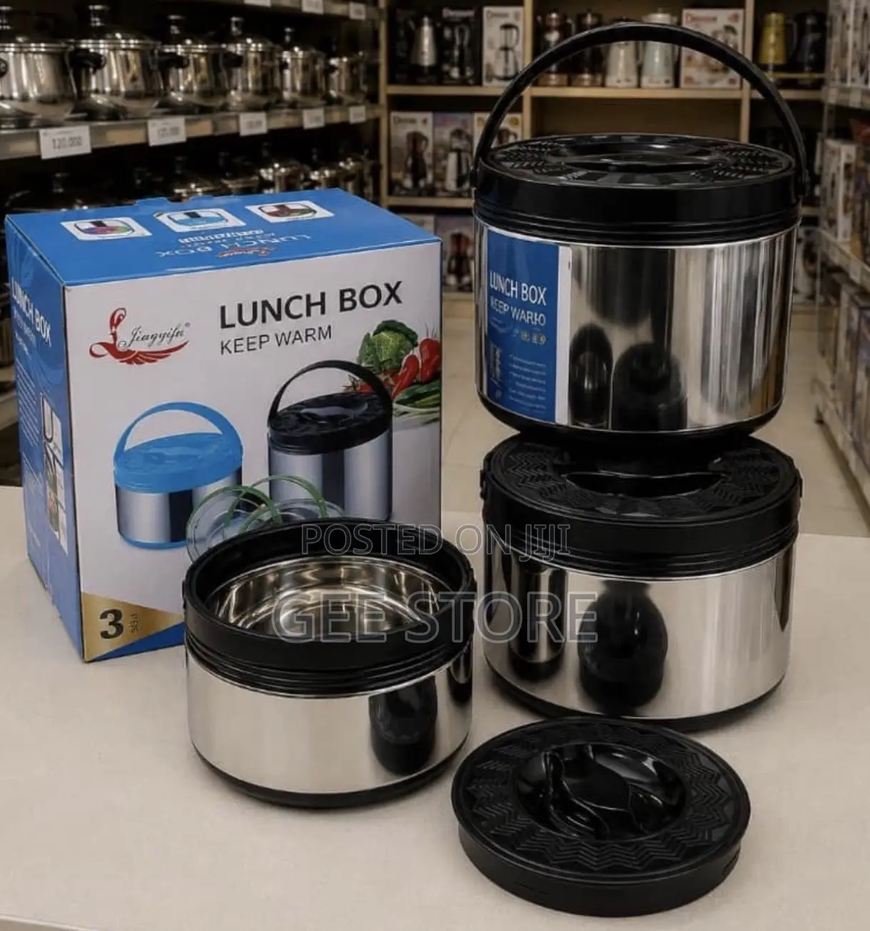 Jingyifa 3-in-1 Insulated Thermal Lunch Box Set