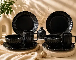 Midnight Black Dinnerware Set