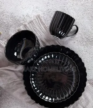 Midnight Black Dinnerware Set