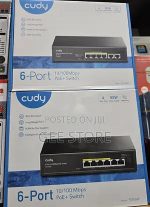 Cudy 6-Port 10/100 MBPS PoE+ Switch (Model: FS1006P)