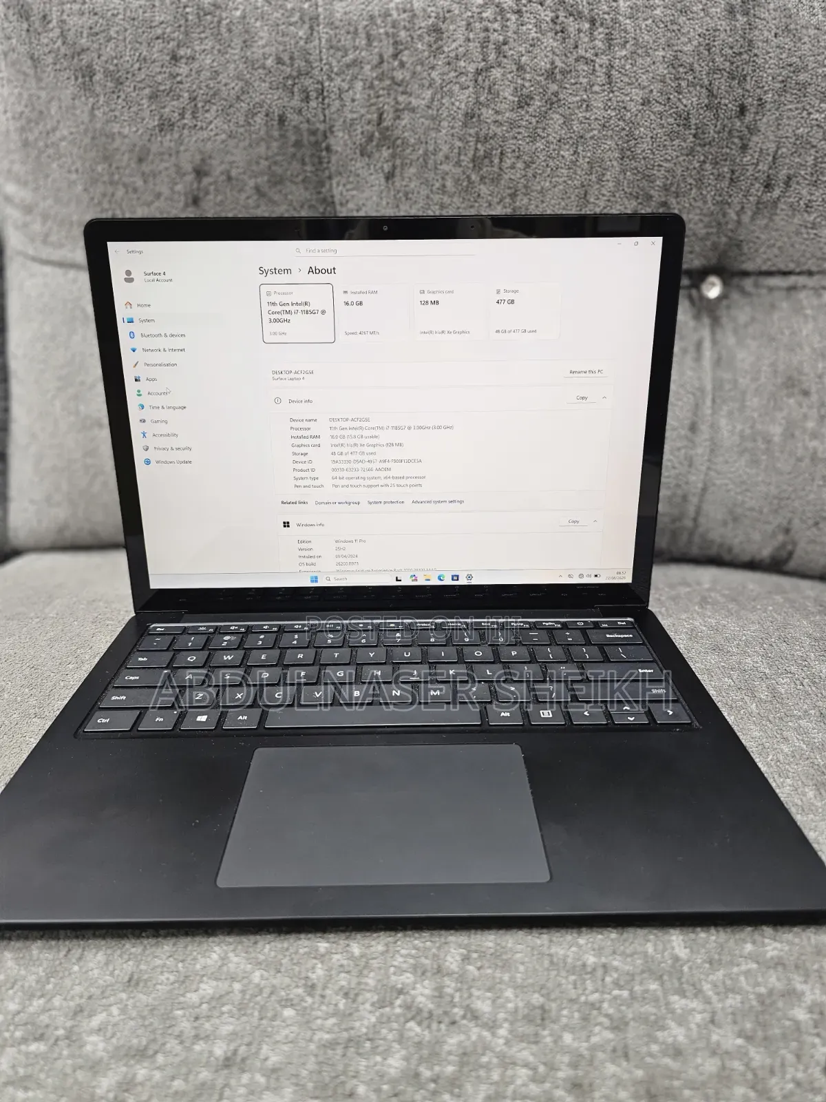 Laptop Microsoft Surface Laptop 4 16GB Intel Core i7 SSD 512GB