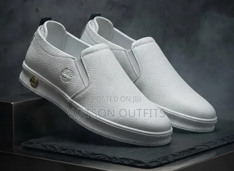2 Colours White and Blue Timberland Brand Men's Leather Shoes Org