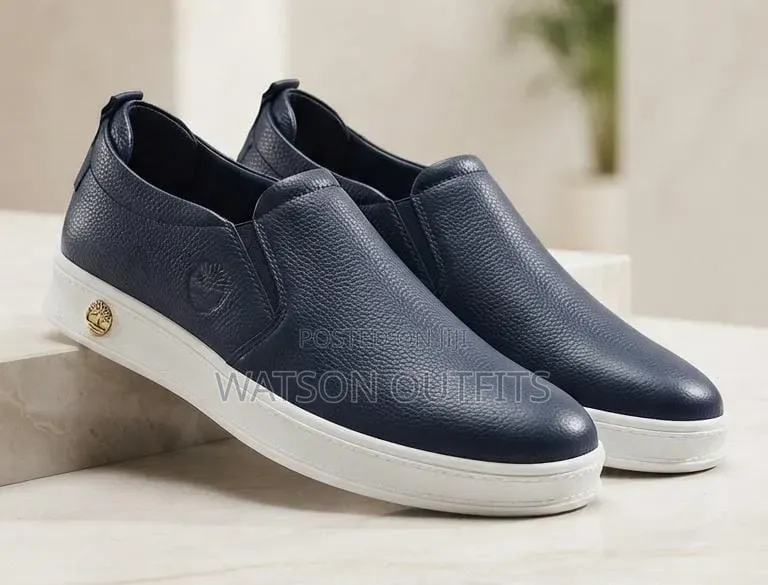 2 Colours White and Blue Timberland Brand Men's Leather Shoes Org