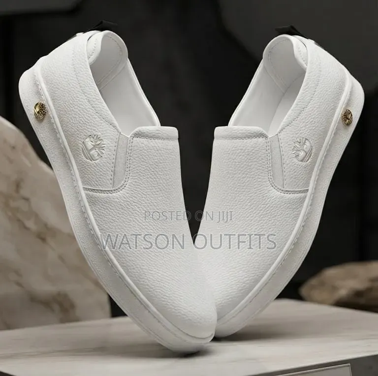 2 Colours White and Blue Timberland Brand Men's Leather Shoes Org