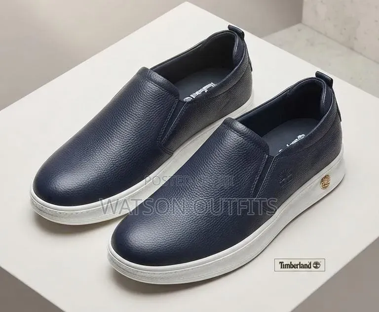 2 Colours White and Blue Timberland Brand Men's Leather Shoes Org