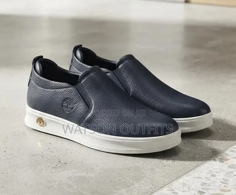 2 Colours White and Blue Timberland Brand Men's Leather Shoes Org