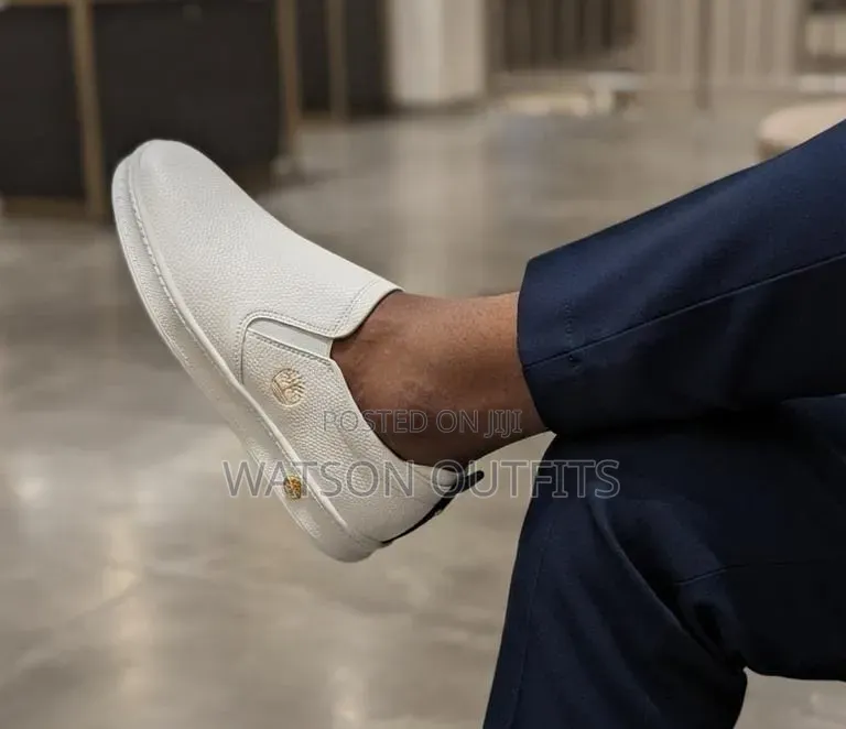 2 Colours White and Blue Timberland Brand Men's Leather Shoes Org