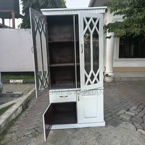 Kabati La Vyombo Mbao Rangi Nyeupe