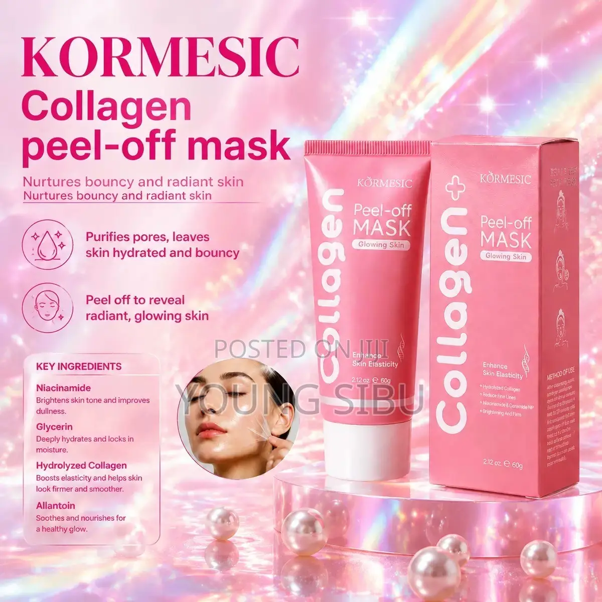 KORMESIC Collagen Peel-Off Mask – Glowing Smooth Skin