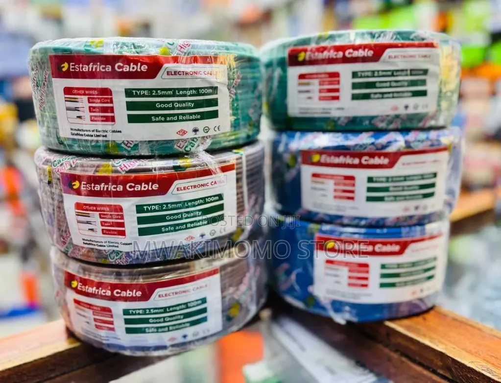 A 100-Meter Roll of Estafrica Cable Electrical Wiring Pure Copper