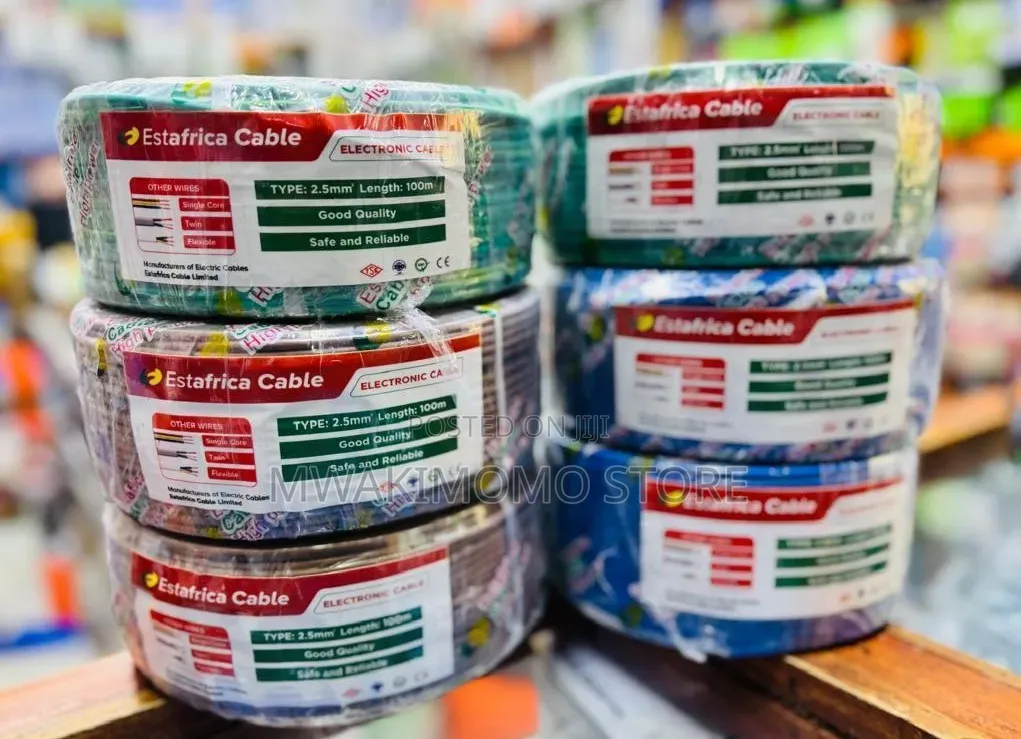A 100-Meter Roll of Estafrica Cable Electrical Wiring Pure Copper