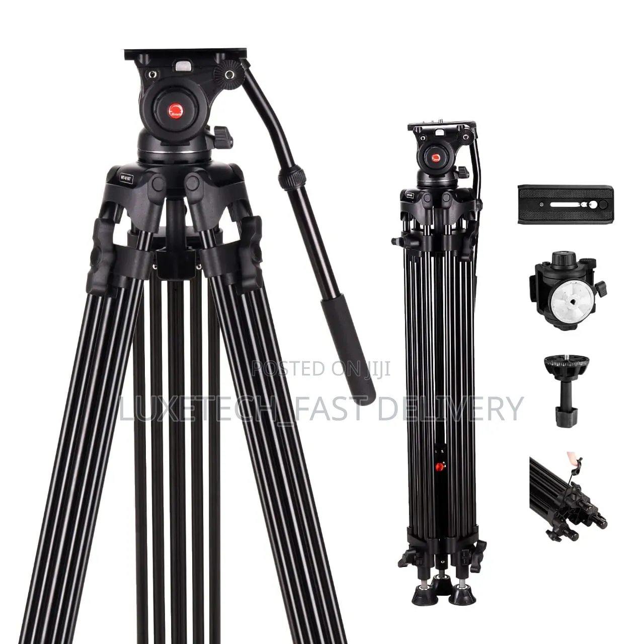Professional Video Tripod With Fluid Head – Heavy Duty Camera Stand