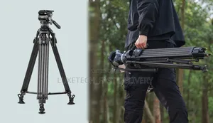 Professional Video Tripod With Fluid Head – Heavy Duty Camera Stand