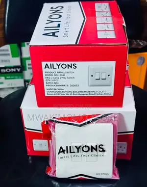 Ailyons 2-Gang 1-Way Wall Light Switches.