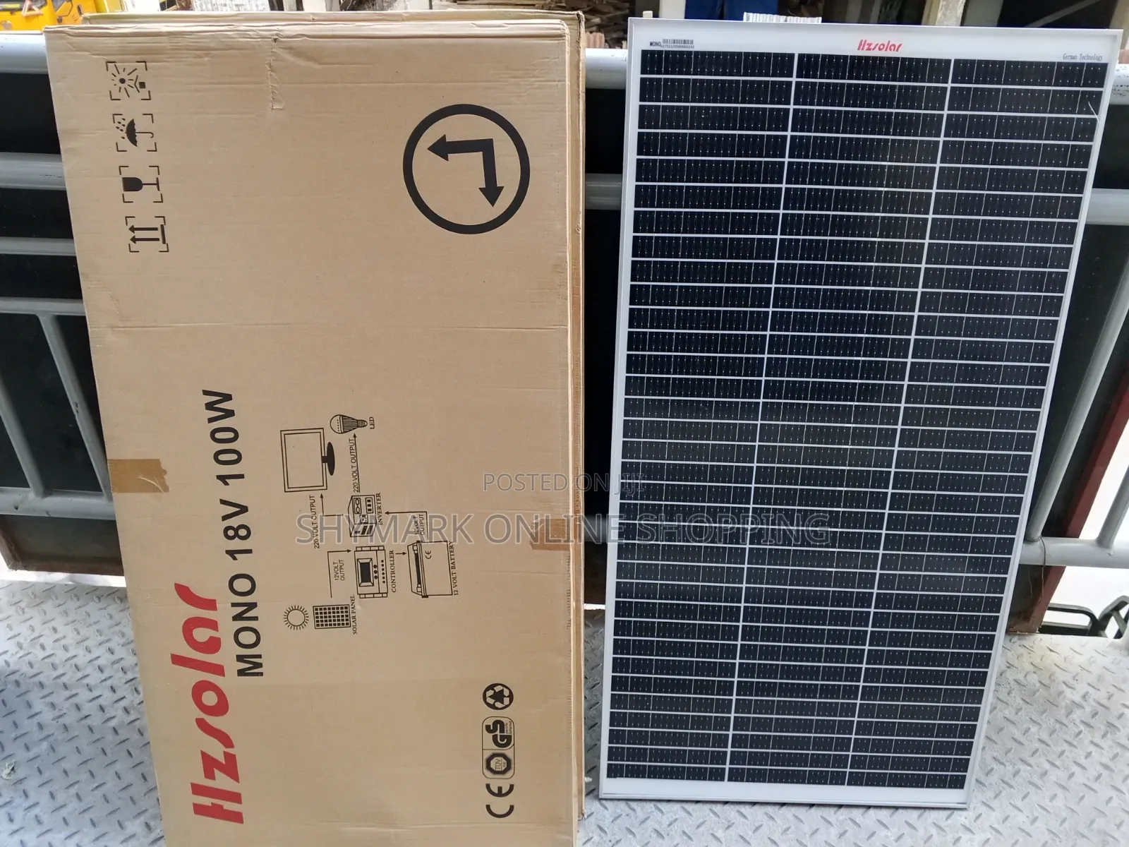 Hzsolar Panel Mono 18V 100W