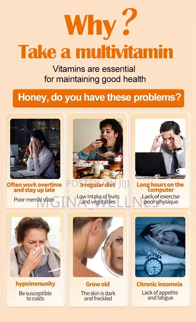 Multivitamin Tablets (Sweet Orange Flavor) – 60 Tablets
