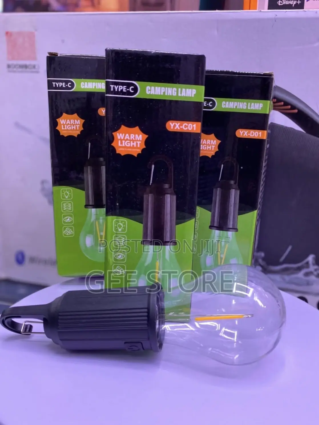 Portable Type-C Rechargeable LED Hanging Camping Bulb