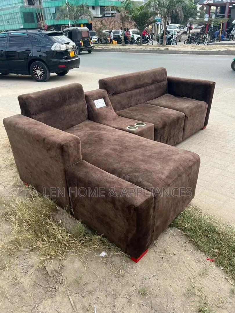Sofa L Shape Color Chocolate