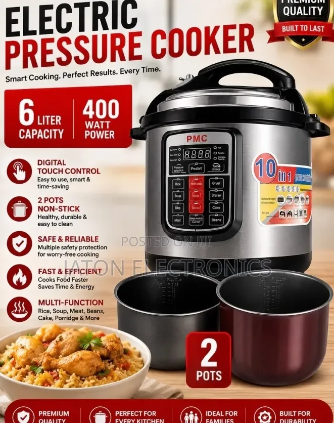 PMC Pressure Cooker 6 Liter 2 Pots 400watts