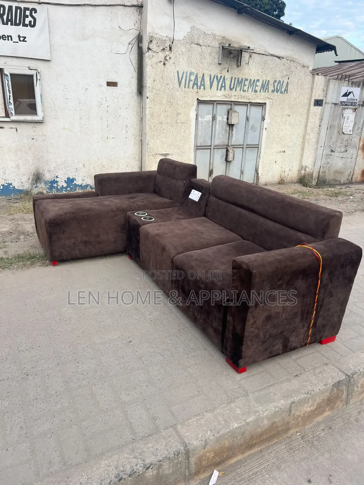 Sofa Zuri Kabisa La L Shape Chocolate Color